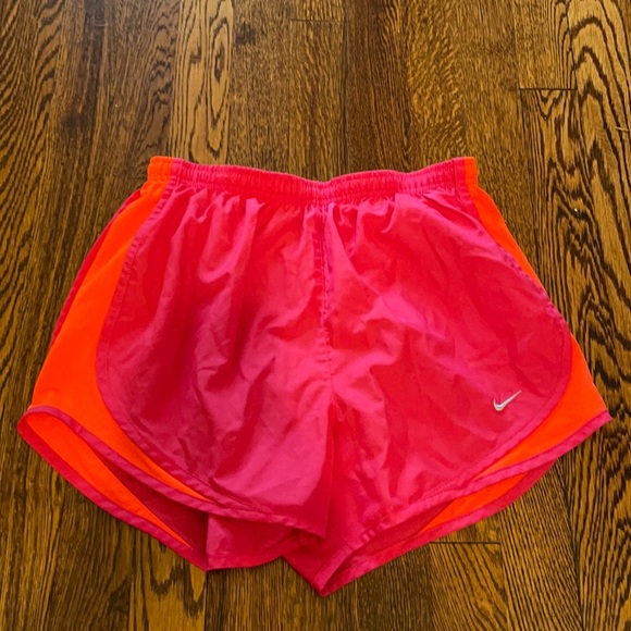 Nike Pants - Nike Pink Orange Athletic Shorts!